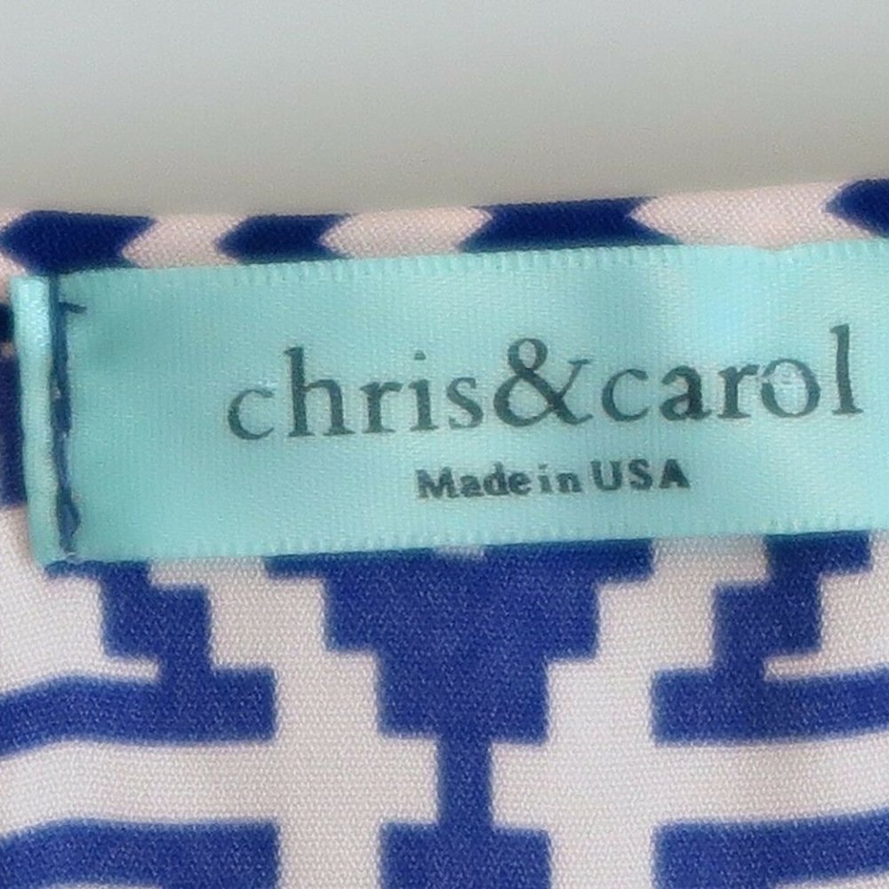 CHRIS & CAROL Deep Purple & Tan V-Neck Hi-Lo Blouse Size S Made in USA - Picture 2 of 7